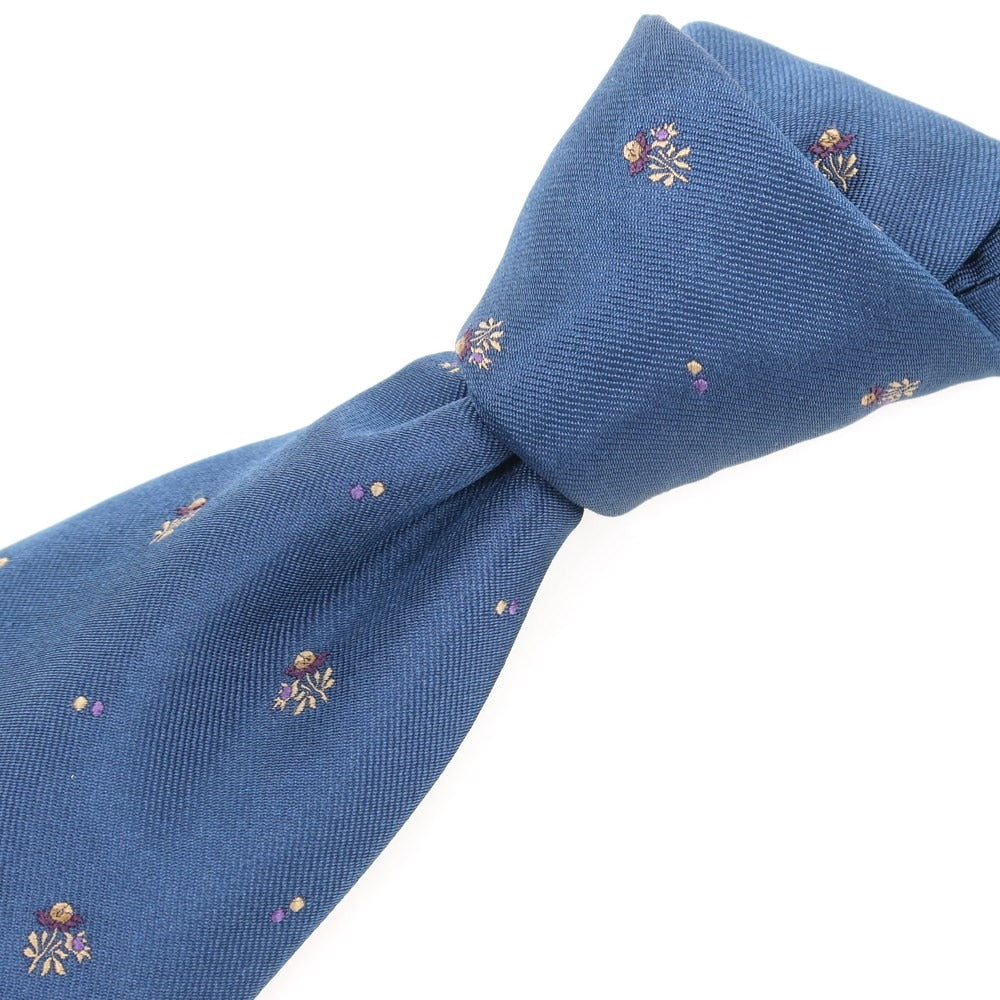 【中古】タイユアタイ TIE YOUR TIE シルク 小紋柄ネクタイ ネイビー【サイズ－】【NVY】【S/S/A/W】【状態ランクB】【メンズ】【759174】