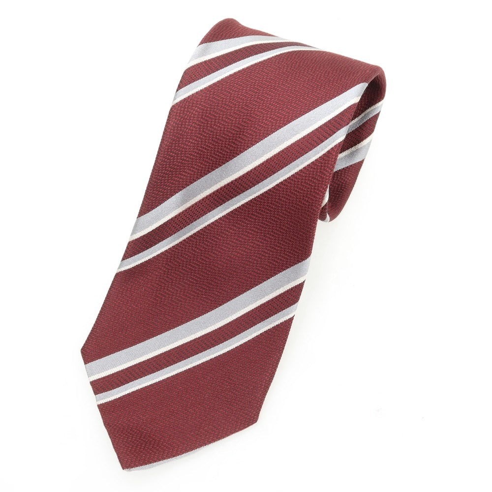 【中古】タイユアタイ TIE YOUR TIE シルク ストライプ柄ネクタイ ボルドーxグレー【サイズ－】【RED】【S/S/A/W】【状態ランクA】【メンズ】【759174】
[CPD]