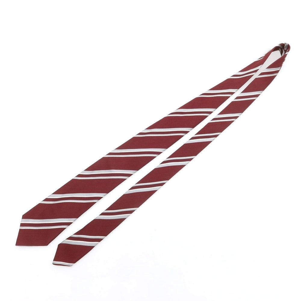 【中古】タイユアタイ TIE YOUR TIE シルク ストライプ柄ネクタイ ボルドーxグレー【サイズ－】【RED】【S/S/A/W】【状態ランクA】【メンズ】【759174】
[CPD]