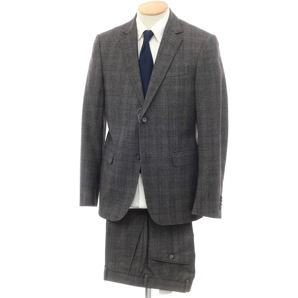 【中古】ジーゼニア Z Zegna ウール チェック 2つボタンスーツ グレー【 46 】【 状態ランクB 】【 メンズ 】