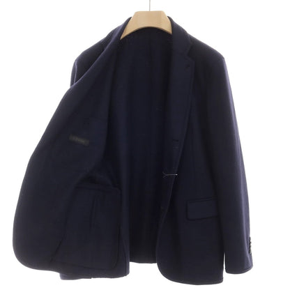 【中古】ジーゼニア Z Zegna ウールジャージー 3B カジュアルジャケット ネイビー【 S/48 】【 状態ランクC 】【 メンズ 】