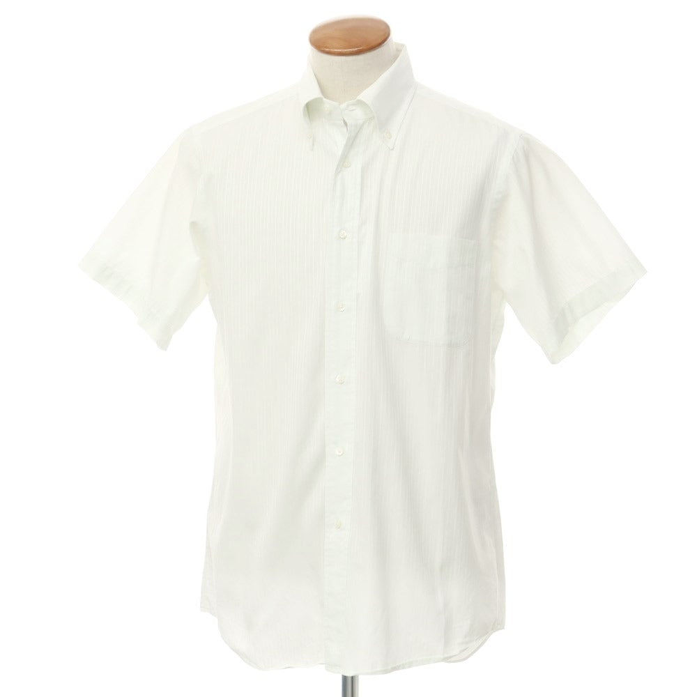 [Used] LANVIN COLLECTION Cotton Button-down Short Sleeve Shirt
 Pale green x white [Size 40] [GRN] [S/S] [Condition rank C] [Men&