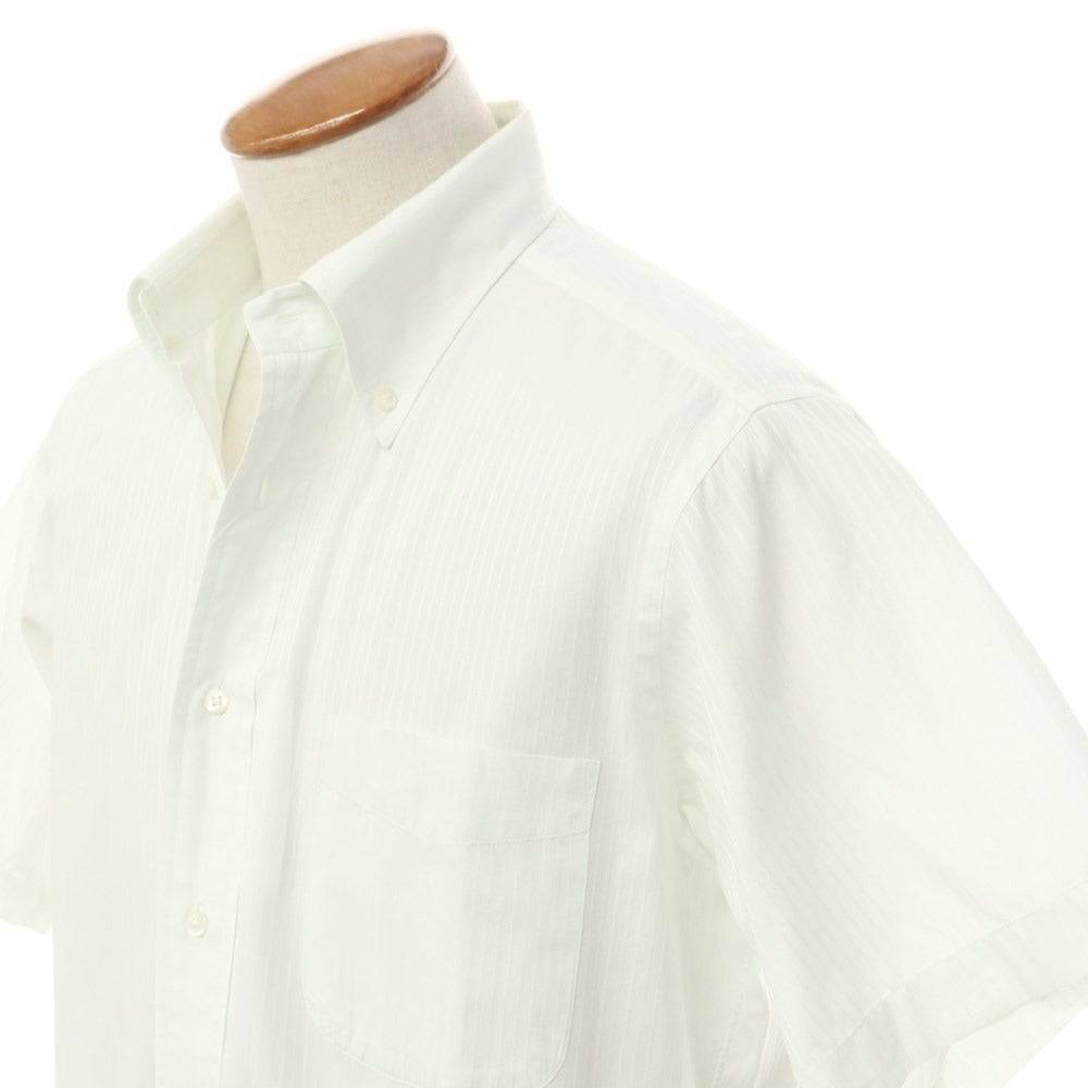 [Used] LANVIN COLLECTION Cotton Button-down Short Sleeve Shirt
 Pale green x white [Size 40] [GRN] [S/S] [Condition rank C] [Men&