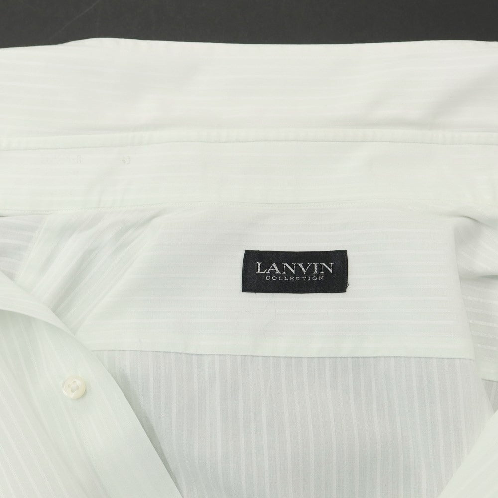 【中古】ランバンコレクション LANVIN COLLECTION コットン ボタンダウン 半袖シャツ
 ペールグリーンxホワイト【サイズ40】【GRN】【S/S】【状態ランクC】【メンズ】
【759494】
[BPD]