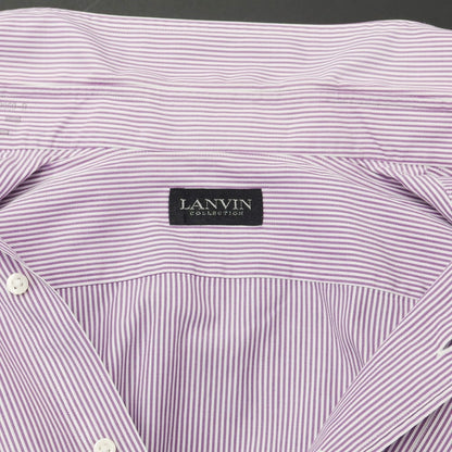 【中古】ランバンコレクション LANVIN COLLECTION コットン ボタンダウン 半袖シャツ ホワイトxパープル【サイズ表記なし（M位）】【PUP】【S/S】【状態ランクC】【メンズ】【759494】
[BPD]