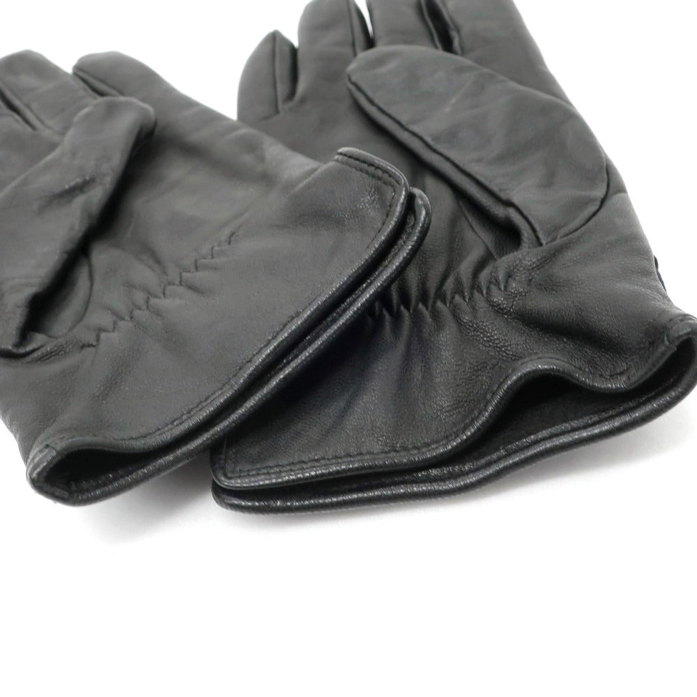 [Used] THE SUIT COMPANY Quilted Polyester Leather Gloves Navy x Black [24cm] [Condition Rank C] [Men&