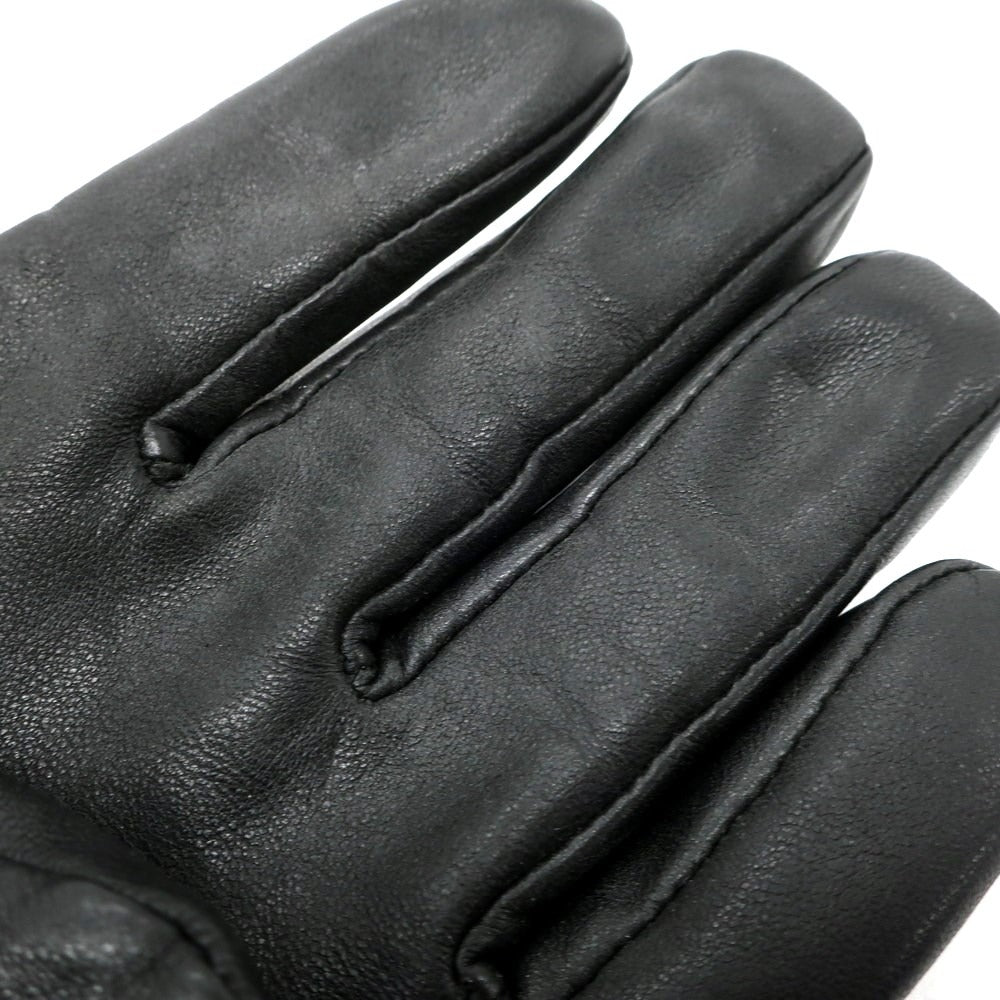 [Used] THE SUIT COMPANY Quilted Polyester Leather Gloves Navy x Black [24cm] [Condition Rank C] [Men&