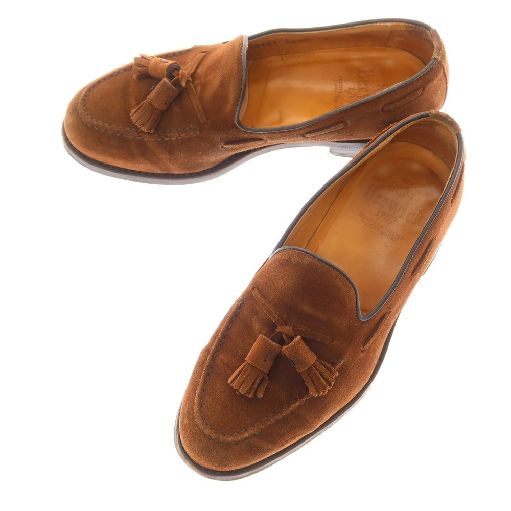 [Used] BERWICK Suede Tassel Loafers Brown [5] [Condition Rank C] [Men&