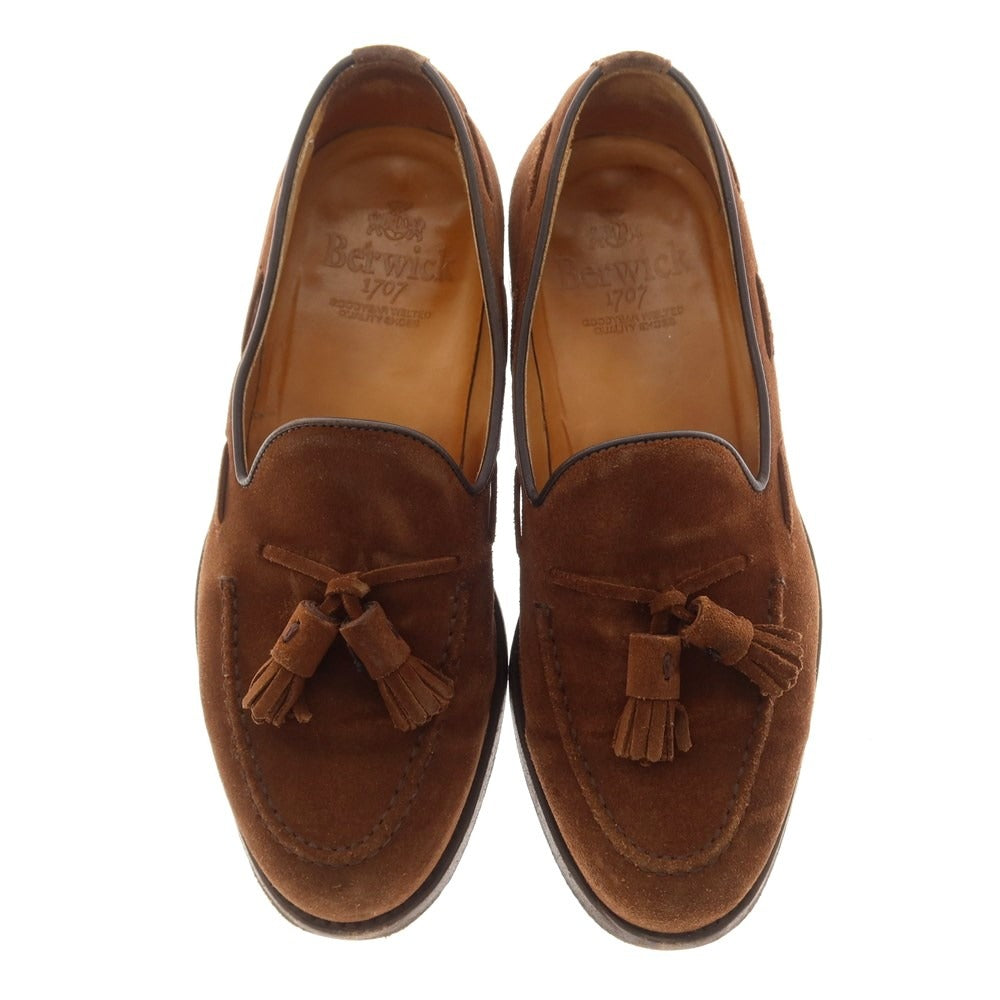 [Used] BERWICK Suede Tassel Loafers Brown [5] [Condition Rank C] [Men&