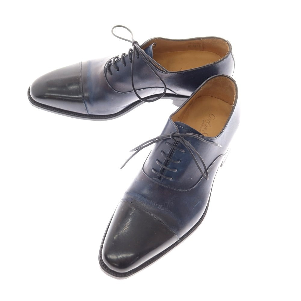 [Used] Carlos Santos CARLOS SANTOS Straight Tip Dress Shoes Navy [5] [Condition Rank C] [Men&