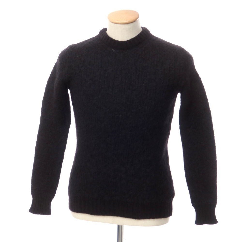 [Used] Buffy mid-gauge wool crew neck knit, black [44] [Condition rank C] [Men&