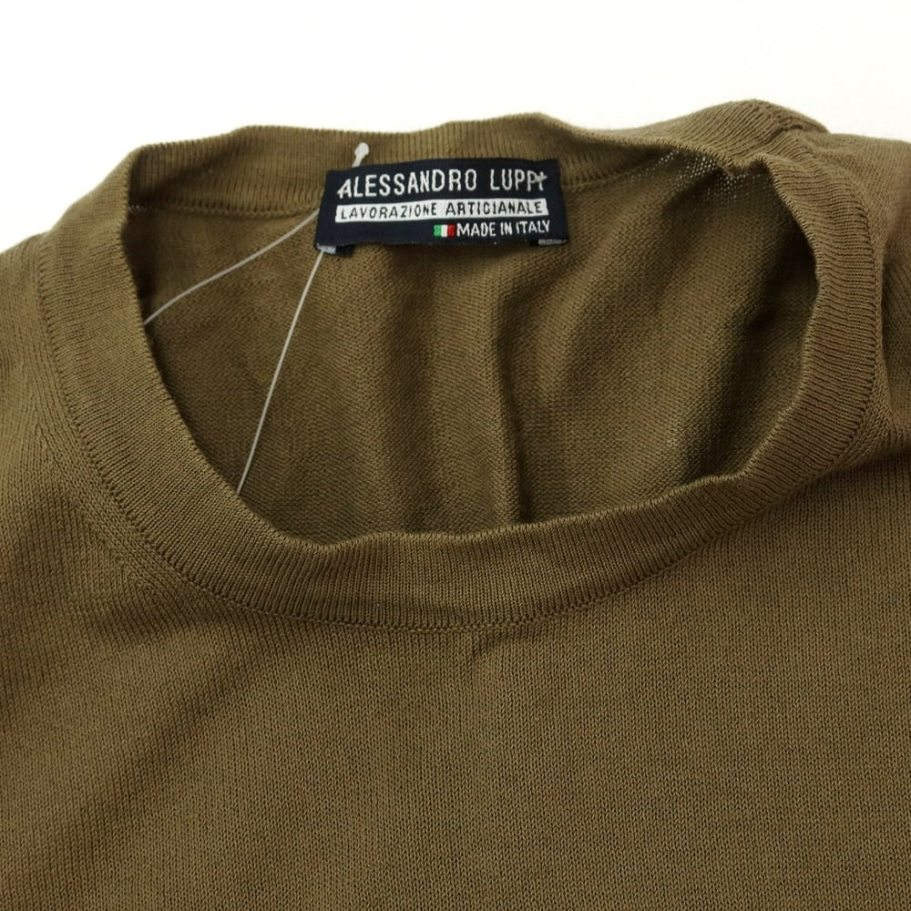 [Used] Alessandro Luppi High Gauge Cotton Crew Neck Short Sleeve Knit Olive [44] [Condition Rank B] [Men&