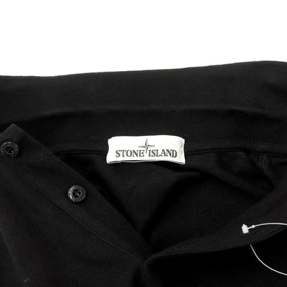 [Used] Stone Island STONE ISLAND Pique Cotton Short Sleeve Polo Shirt Black [S] [Condition Rank B] [Men&