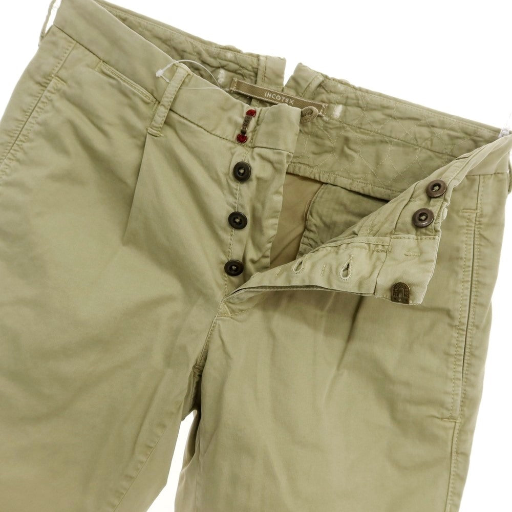 [Used] INCOTEX Cotton Casual Slacks Pants Light Green [Size 28] [GRN] [S/S] [Condition Rank C] [Men&