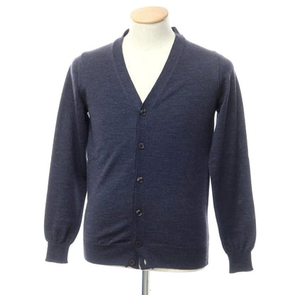 [Used] Alessandro Luppi high gauge wool knit cardigan, grayish navy [44] [Condition rank A] [Men&