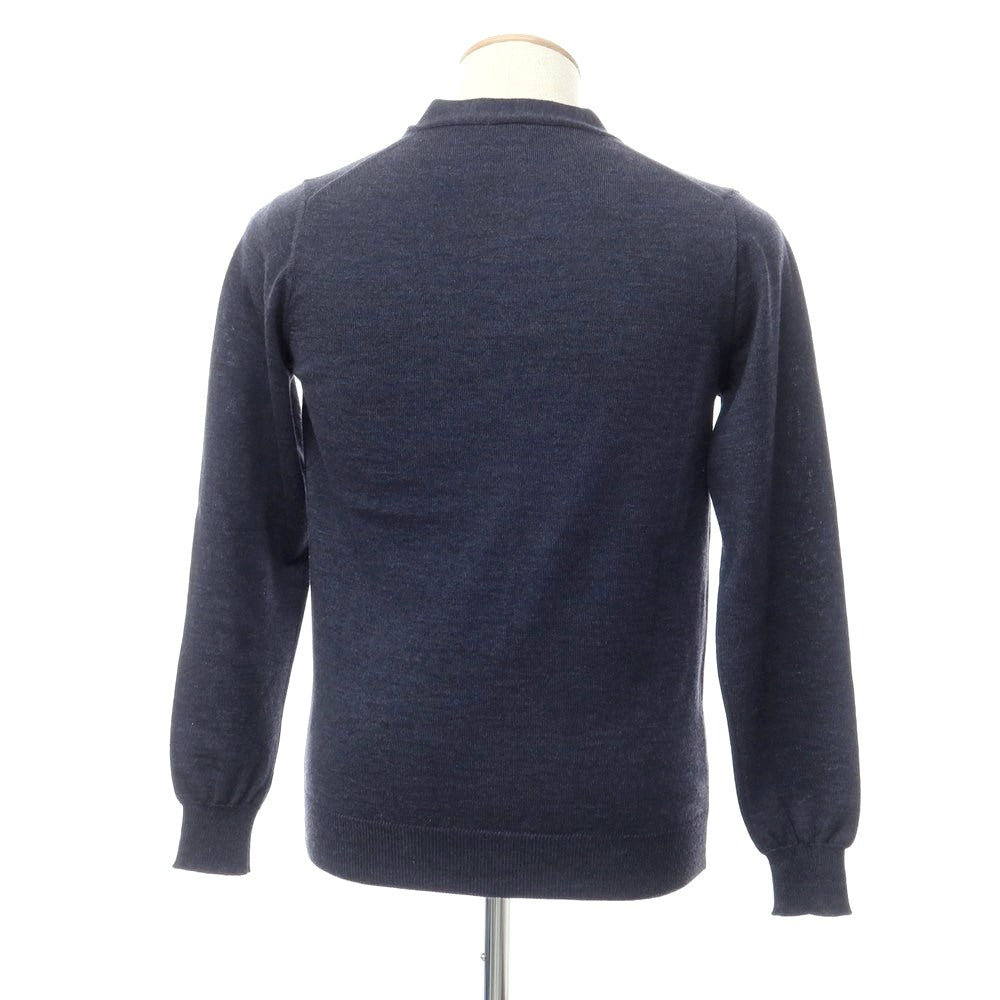 [Used] Alessandro Luppi high gauge wool knit cardigan, grayish navy [44] [Condition rank A] [Men&