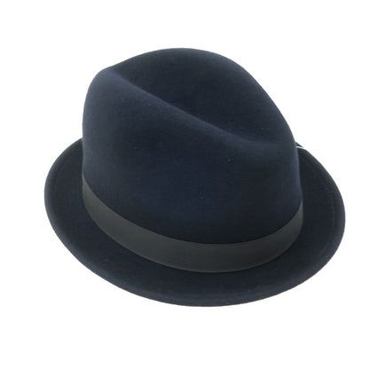 【中古】ニューヨークハット NEW YORK HAT ウール中折れ ハット ネイビー【 S 】【 状態ランクB 】【 メンズ 】