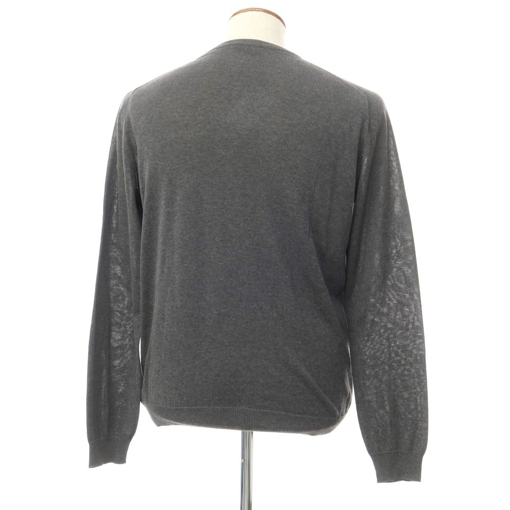 [Used] ZANONE high gauge cotton crew neck knit, grey [48] [Condition rank B] [Men&