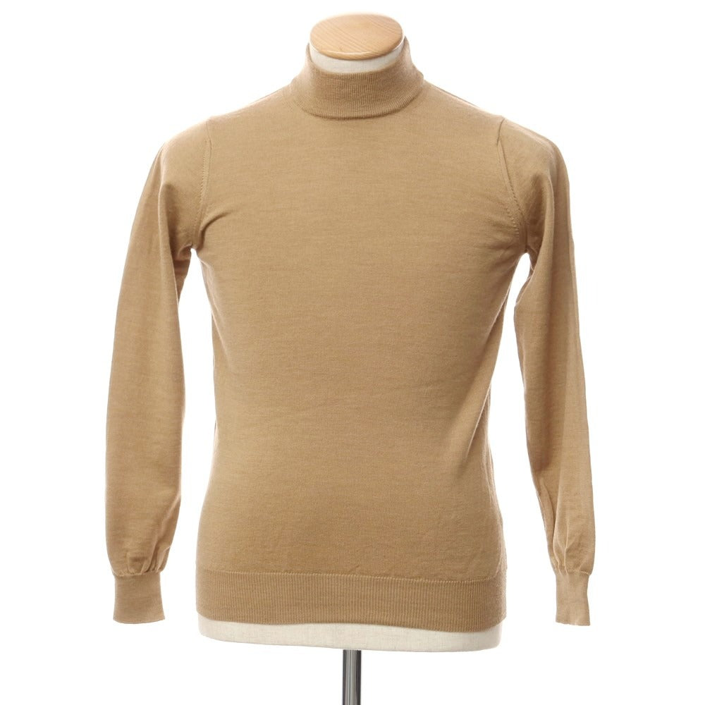 [Used] Alessandro Luppi high gauge wool high neck knit light brown [44] [Condition rank D] [Men&