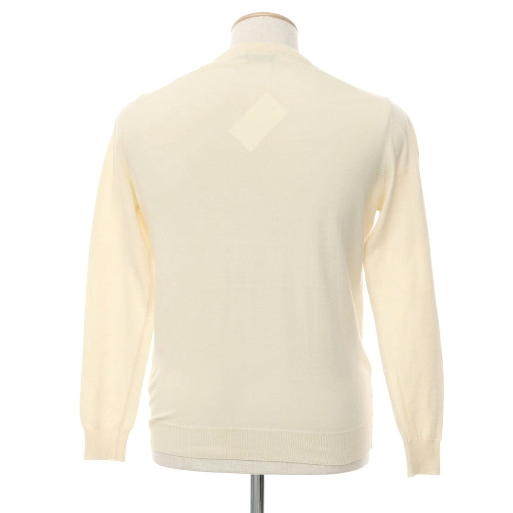 [Used] Alessandro Luppi High Gauge Cotton Crew Neck Knit Cream [46] [Condition Rank B] [Men&