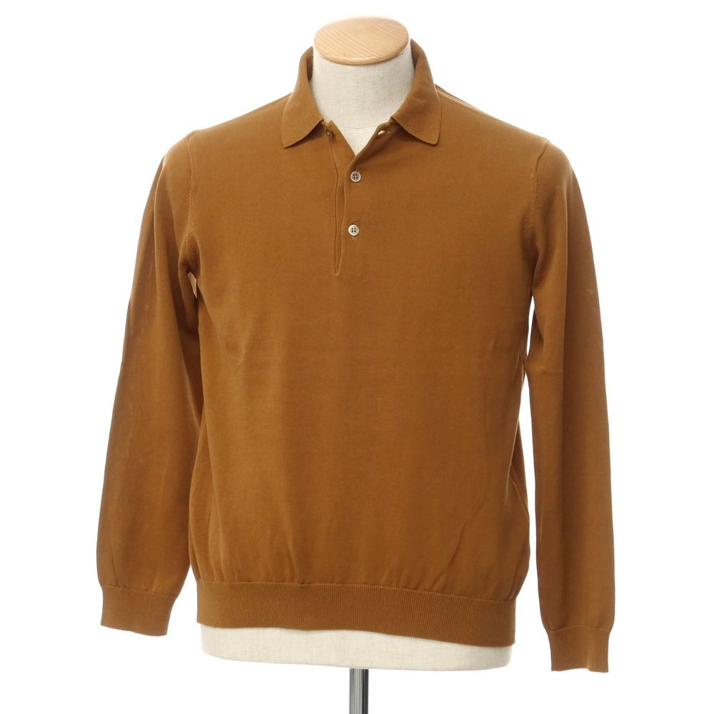 [Used] UNIVERSAL LANGUAGE long sleeve polo shirt
 Camel brown [Size S] [BRW] [S/S] [Condition rank B] [Men&