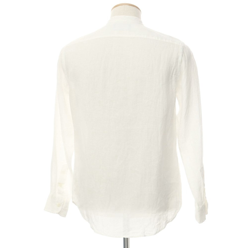 【中古】メイカーズシャツ カマクラ Makers Shirt 鎌倉 リネン バンドカラー カジュアルシャツ
 ホワイト【サイズS】【WHT】【S/S/A/W】【状態ランクB】【メンズ】
【759494】