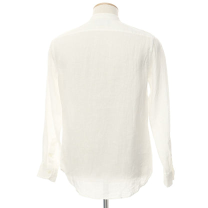 【中古】メイカーズシャツ カマクラ Makers Shirt 鎌倉 リネン バンドカラー カジュアルシャツ
 ホワイト【サイズS】【WHT】【S/S/A/W】【状態ランクB】【メンズ】
【759494】