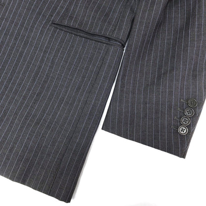 [Used] Sartoria Castangia Wool Stripe 3B Tailored Jacket Dark Gray x Light Blue [46] [Condition Rank C] [Men&