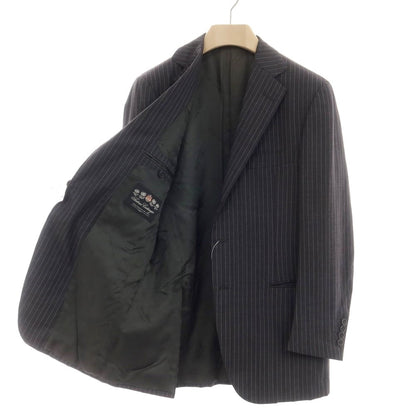 [Used] Sartoria Castangia Wool Stripe 3B Tailored Jacket Dark Gray x Light Blue [46] [Condition Rank C] [Men&