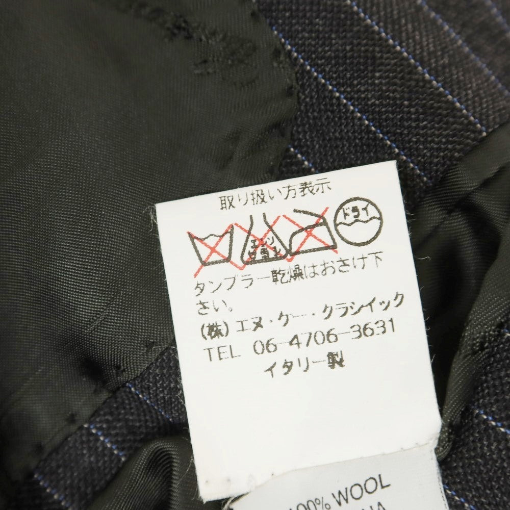 [Used] Sartoria Castangia Wool Stripe 3B Tailored Jacket Dark Gray x Light Blue [46] [Condition Rank C] [Men&