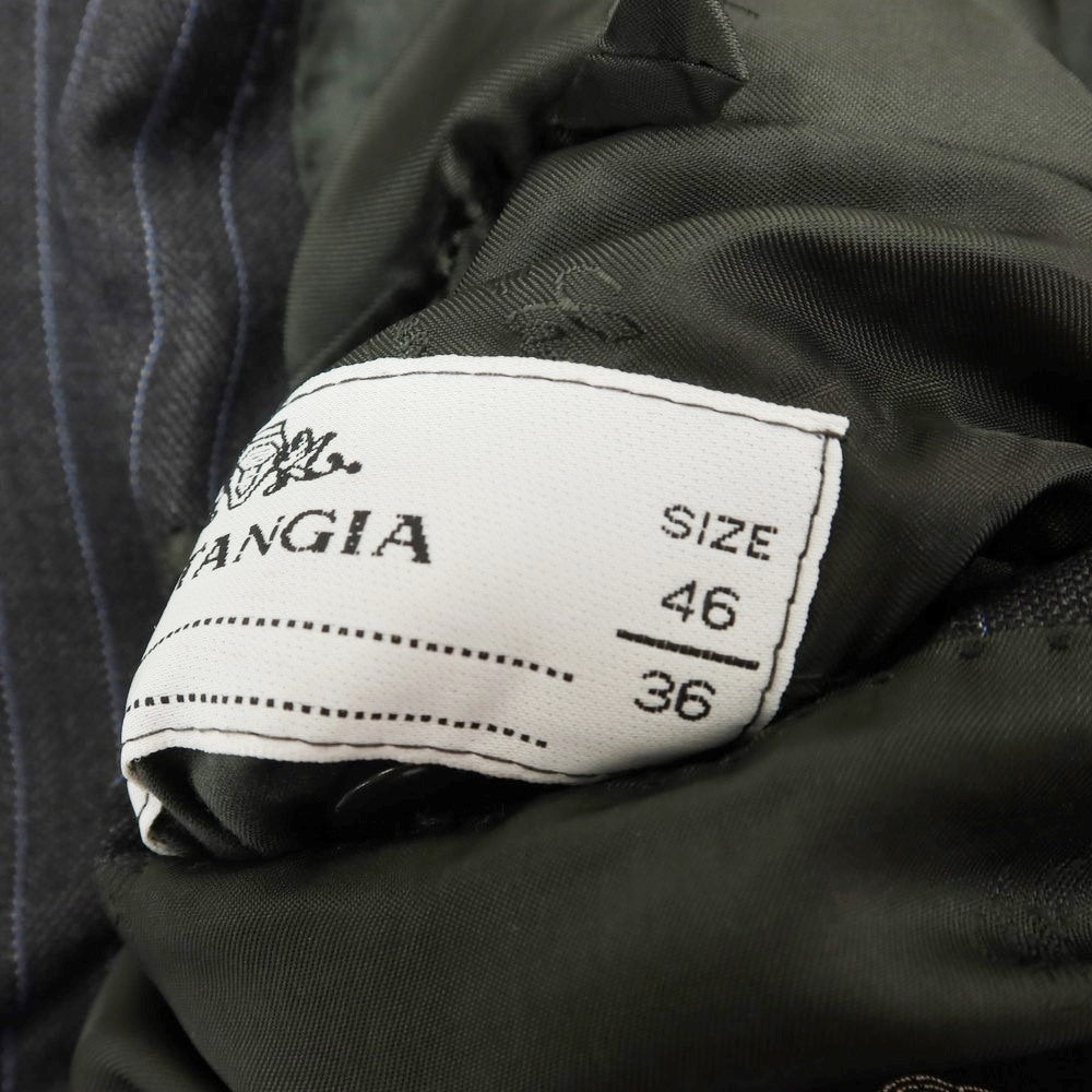 [Used] Sartoria Castangia Wool Stripe 3B Tailored Jacket Dark Gray x Light Blue [46] [Condition Rank C] [Men&