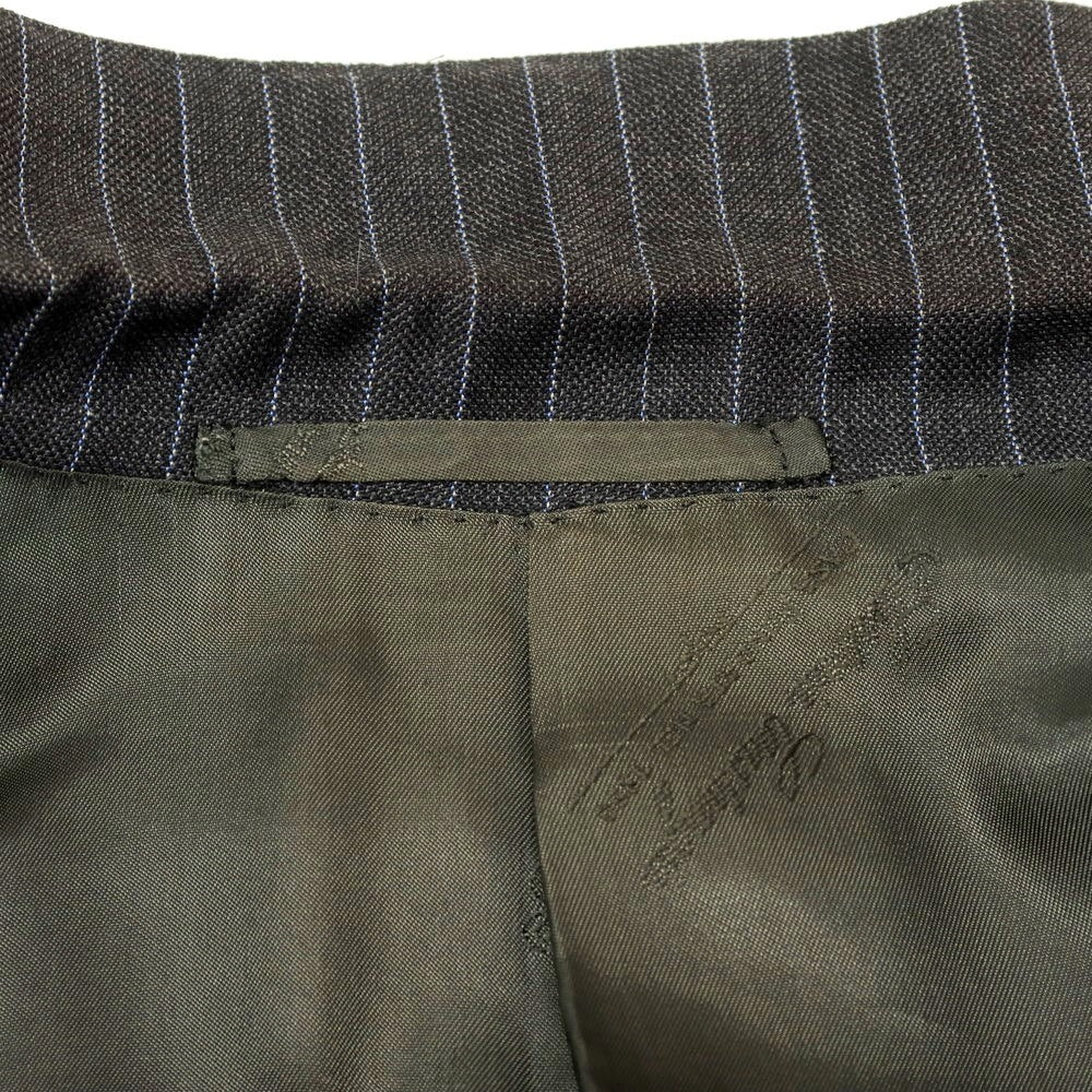 [Used] Sartoria Castangia Wool Stripe 3B Tailored Jacket Dark Gray x Light Blue [46] [Condition Rank C] [Men&