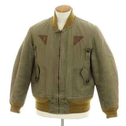 【中古】ナイジェルケーボン Nigel Cabourn J.S HOMESTEAD ウールライニング フライトジャケット オリーブ【 48 】【 状態ランクD 】【 メンズ 】