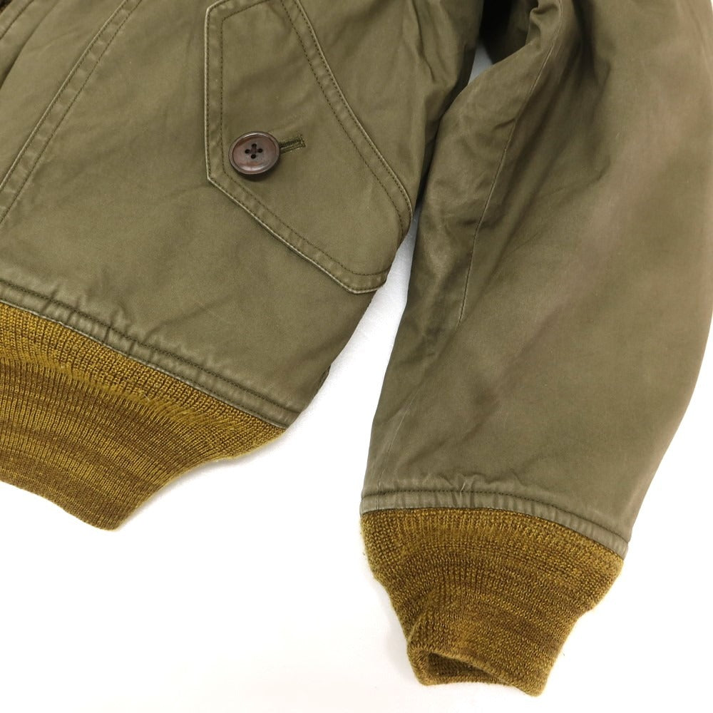 【中古】ナイジェルケーボン Nigel Cabourn J.S HOMESTEAD ウールライニング フライトジャケット オリーブ【 48 】【 状態ランクD 】【 メンズ 】