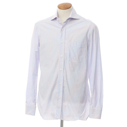 [Used] BARBA Cotton Striped Wide Collar Dress Shirt
 Light blue x pink x white [Size 39] [BLU] [S/S/A/W] [Condition Rank B] [Men&