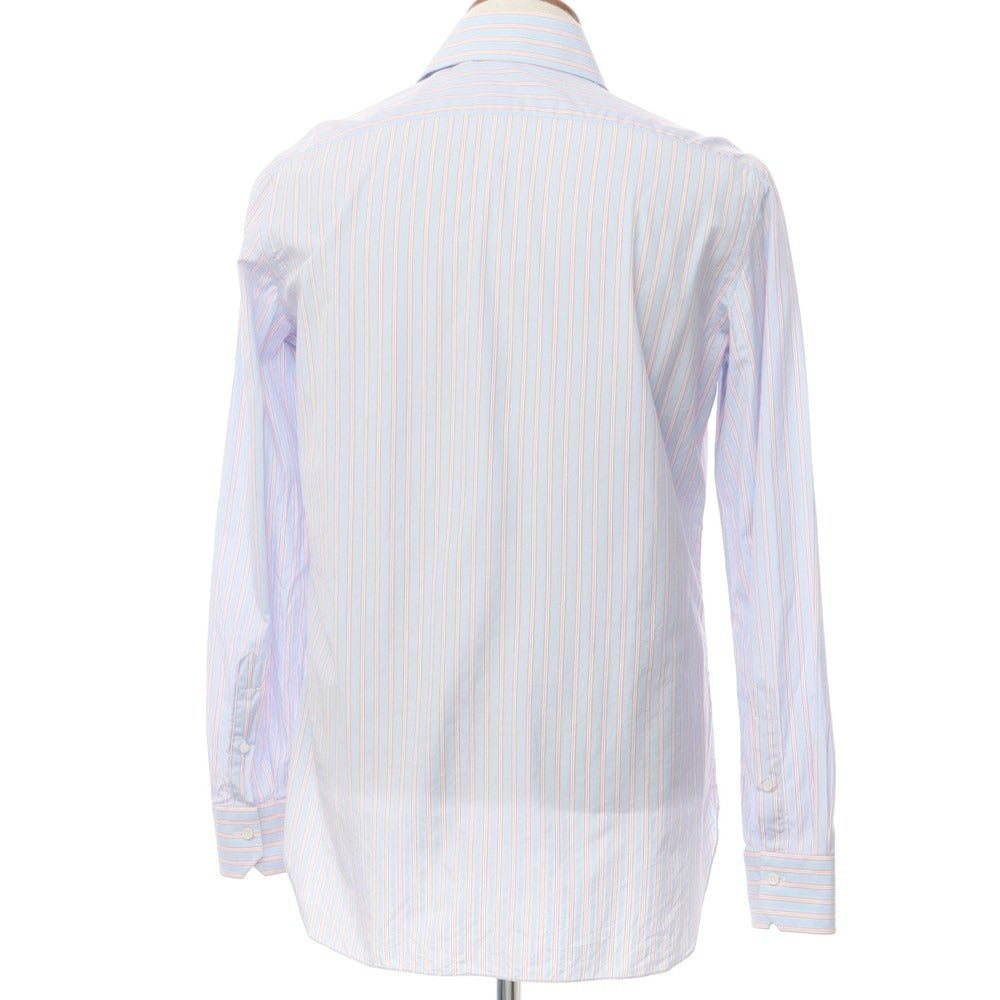 [Used] BARBA Cotton Striped Wide Collar Dress Shirt
 Light blue x pink x white [Size 39] [BLU] [S/S/A/W] [Condition Rank B] [Men&