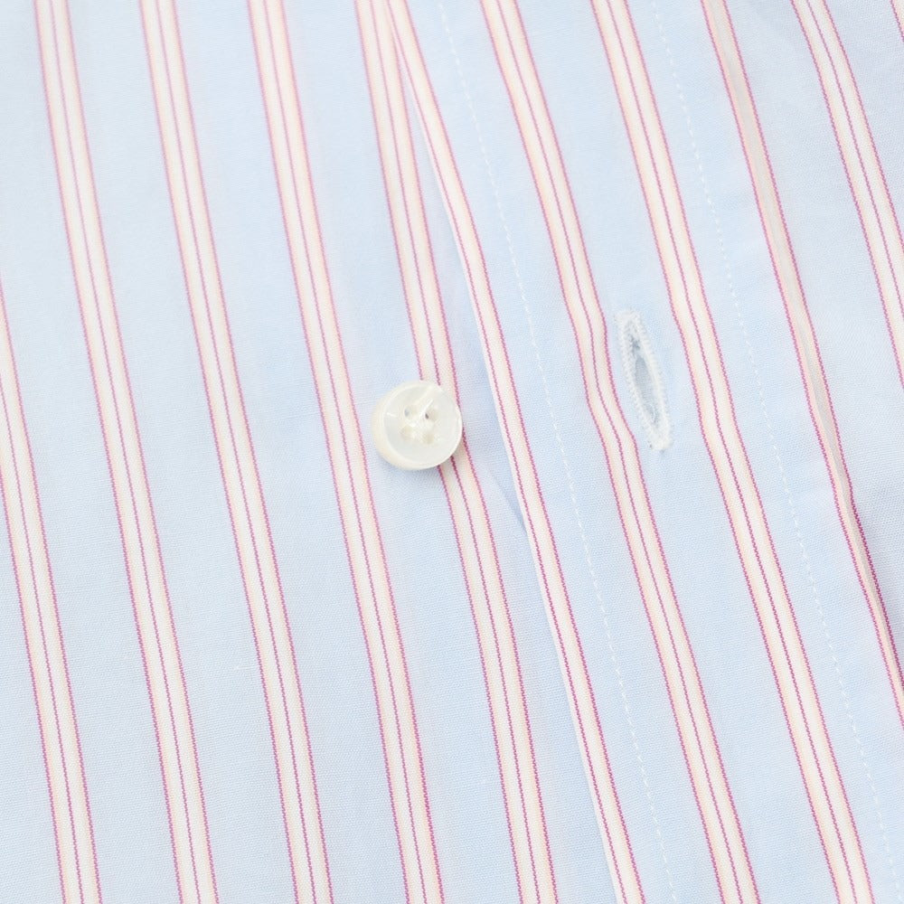 [Used] BARBA Cotton Striped Wide Collar Dress Shirt
 Light blue x pink x white [Size 39] [BLU] [S/S/A/W] [Condition Rank B] [Men&