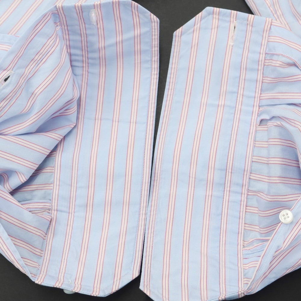 [Used] BARBA Cotton Striped Wide Collar Dress Shirt
 Light blue x pink x white [Size 39] [BLU] [S/S/A/W] [Condition Rank B] [Men&