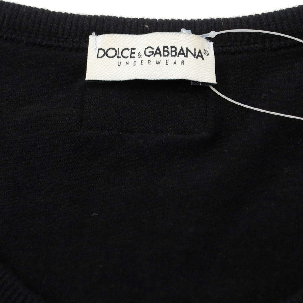 【中古】ドルチェアンドガッバーナ DOLCE&amp;GABBANA UNDERWEAR ストレッチコットン 半袖Ｔシャツ ブラック【 US-S 】【 状態ランクC 】【 メンズ 】
[CPD]