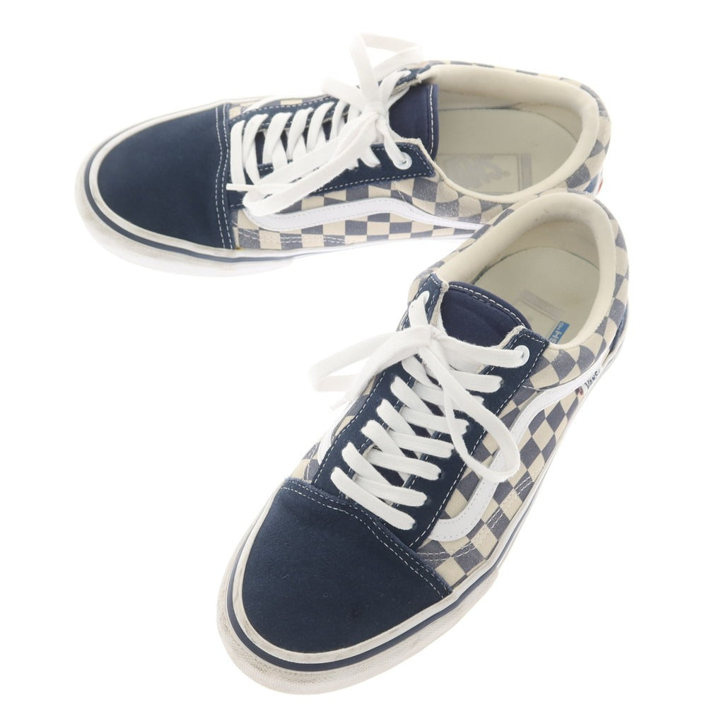 【中古】バンズ VANS OLD SKOOL PRO スエード スニーカー ネイビーxアイボリー【 27.5cm 】【 状態ランクC 】【 メンズ 】