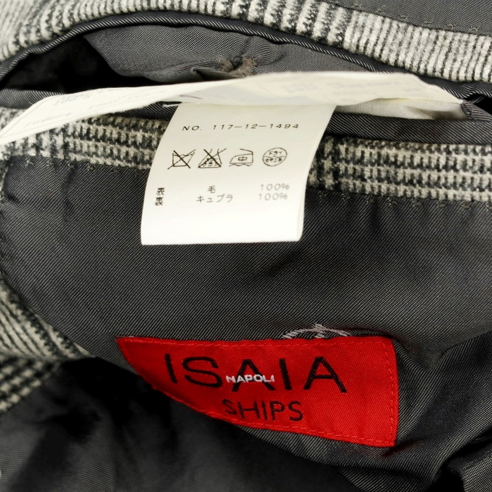 【中古】イザイア ISAIA SHIPS別注 SUPER100’Sウール グレンチェック テーラードジャケット アイボリーxブラック【 42 Drop8R 】【 状態ランクC 】【 メンズ 】
[DPD]