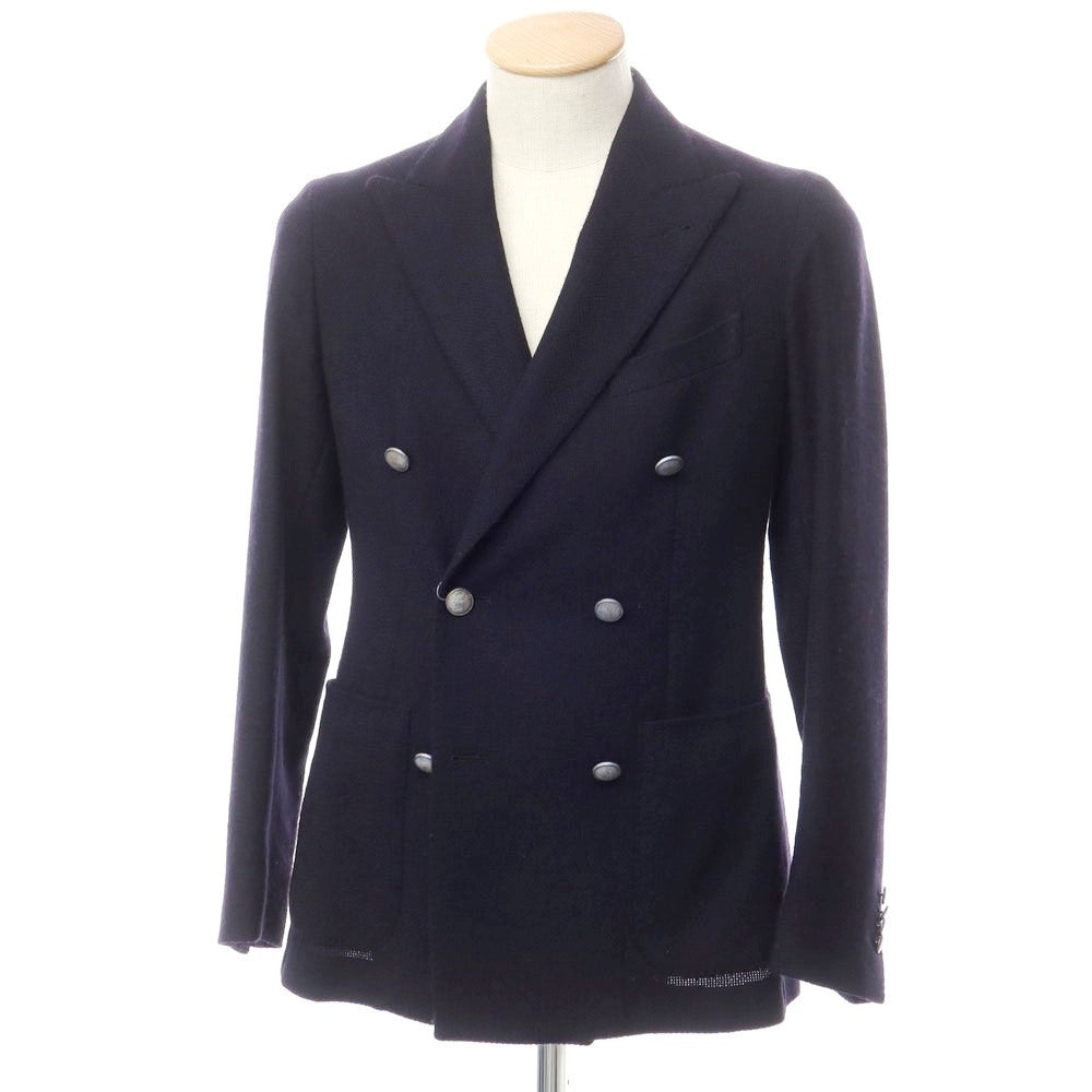 [Used] TAGLIATORE Wool double-breasted tailored jacket, navy [42] [Condition: C] [Men&