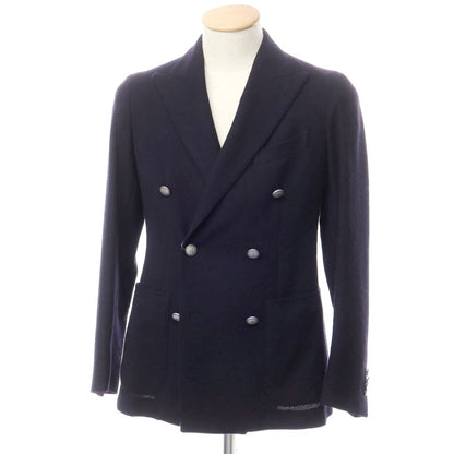 [Used] TAGLIATORE Wool double-breasted tailored jacket, navy [42] [Condition: C] [Men&