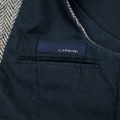 【中古】ラルディーニ LARDINI ウール ヘリンボーン ベスト カジュアル系ジレ ネイビーxホワイト【サイズ42 8REG】【GRY】【A/W】【状態ランクB】【メンズ】【758996】