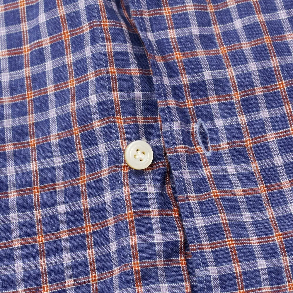 [Used] Finamore Linen Wide Collar Casual Shirt Light Navy x Orange x Purple [Size XS] [NVY] [S/S] [Condition Rank C] [Men&