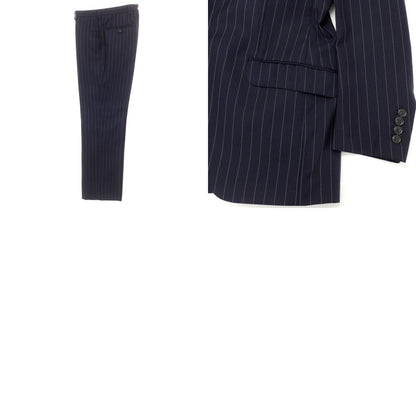 [Used] Hackett London Wool Striped Set-up 2-Button Suit Navy [38/48 32/48] [Condition Rank C] [Men&