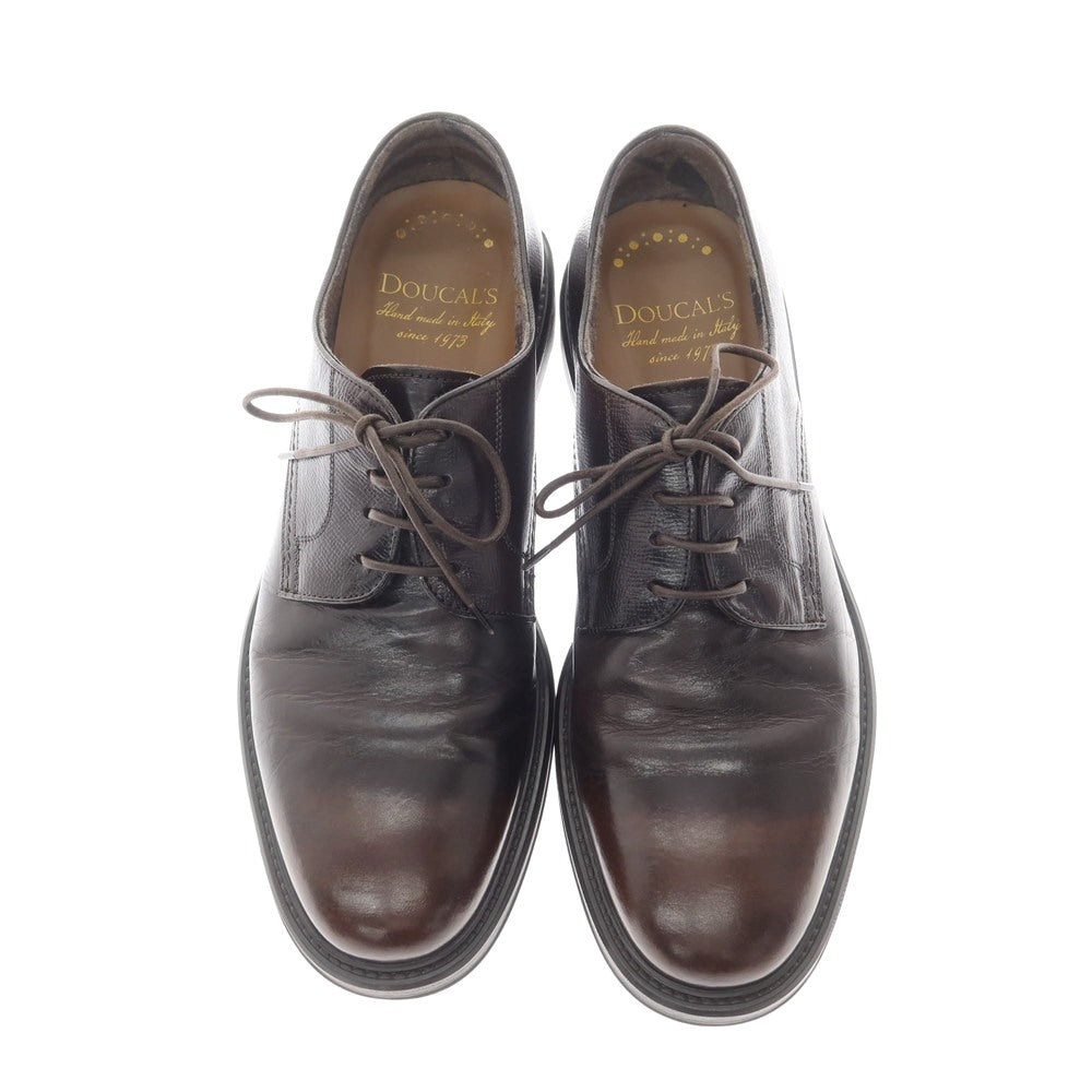 [Used] DOUCALS Plain Toe Dress Shoes Dark Brown [No size indicated (approximately 28cm)] [Condition Rank B] [Men&