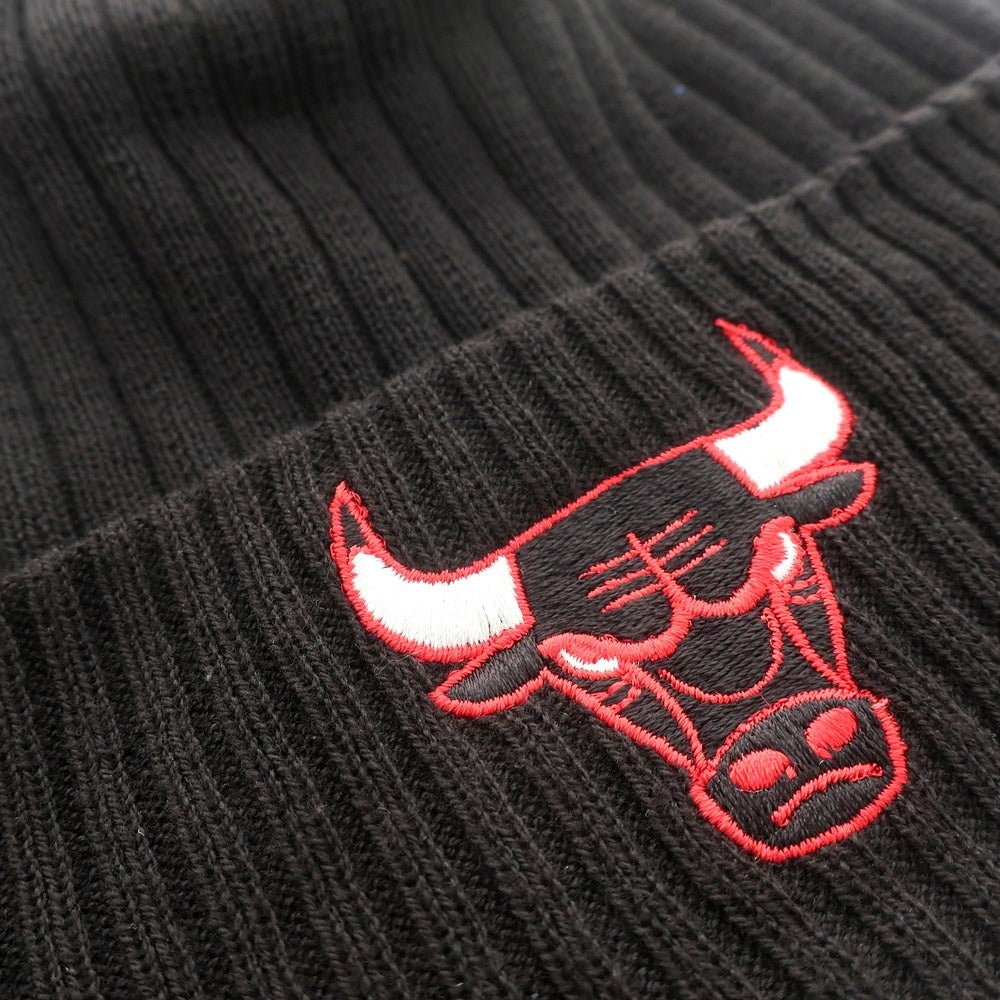 [Used] Mitchell &amp;amp; Ness Cotton Chicago Bulls Knit Cap Black [Condition Rank B] [Men&