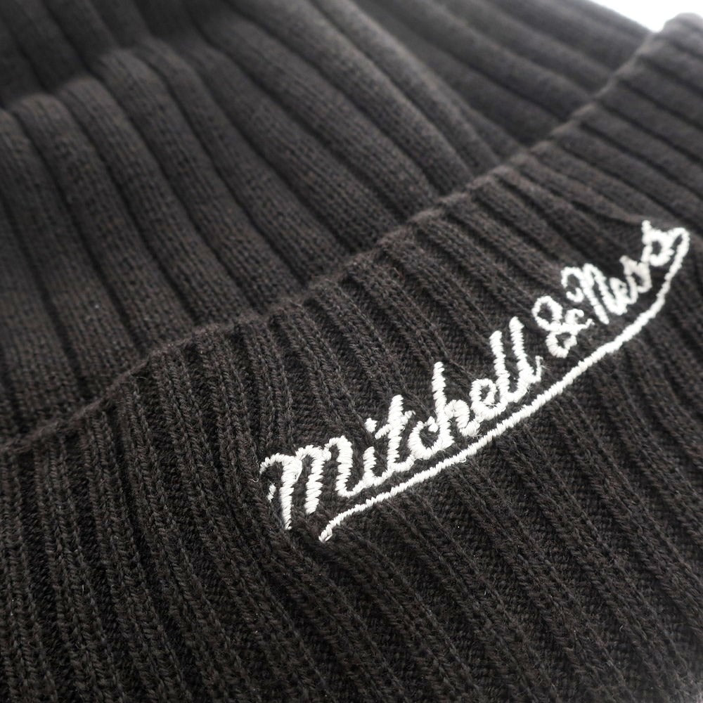 [Used] Mitchell &amp;amp; Ness Cotton Chicago Bulls Knit Cap Black [Condition Rank B] [Men&