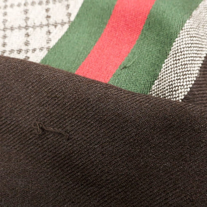 【中古】グッチ GUCCI ウールシルク ストール ブラウンxホワイト【 状態ランクC 】【 ユニセックス 】